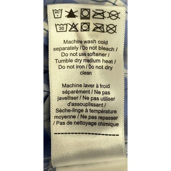 UNTUCKit Mens Button Up Shirt Zonte 40458 Long Sleeve Blue Plaid XL X-Large - Picture 9 of 13